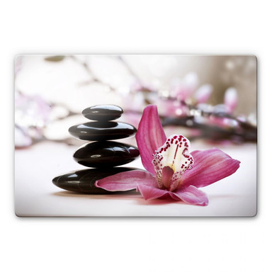 Glasbild Orchidee