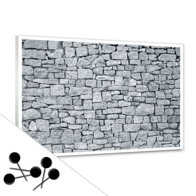 Pinwand Granitmauer inkl. 5 Pinnadeln
