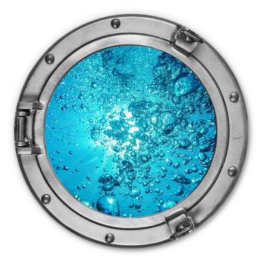Alu-Dibond 3D-Optik Bullauge - Sound of a Ocean - Rund