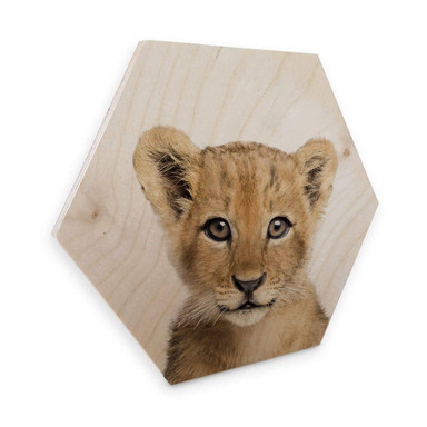 Hexagon - Holz Birke-Furnier Sisi & Seb - Baby Löwe
