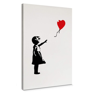 Leinwandbild Banksy - Girl with the red balloon