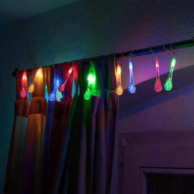 LED Lichterkette Wassertropfen mehrfarbig