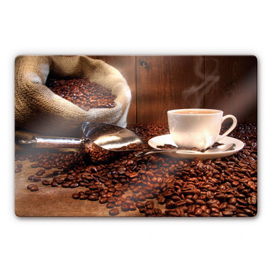 Glasbild Kaffeegenuss