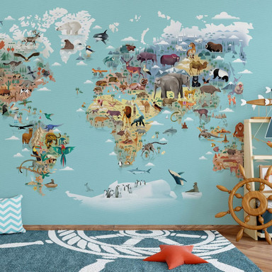 Fototapete Braun - World Map