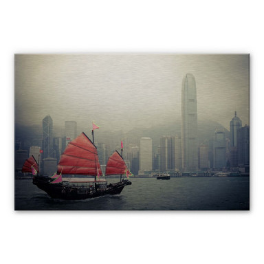 Alu-Dibond Bild Sailing in Hongkong