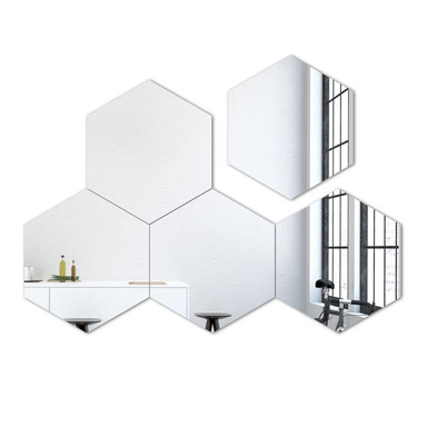 Wandspiegel Hexagon Spiegel-Set