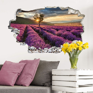 3D Wandtattoo Lavendelblüte in der Provence