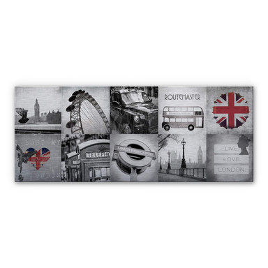 Alu-Dibond Bild Impressions of London - Panorama - Bild 1