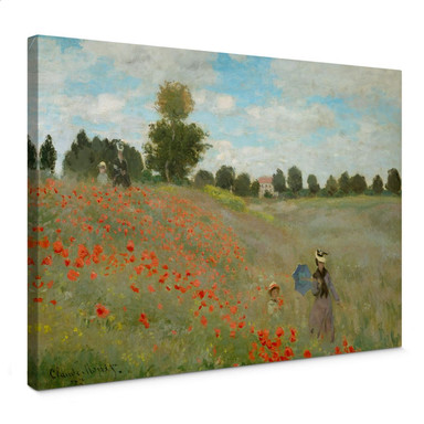 Leinwandbild Monet - Mohnfeld bei Argenteuil