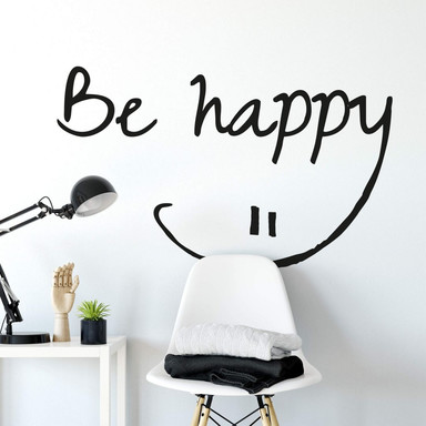Wandtattoo Be happy