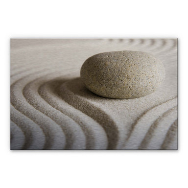 Alu-Dibond Bild Stone in Sand 1