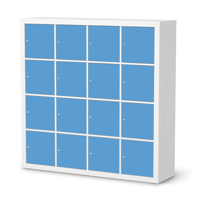Möbelfolie IKEA Expedit Regal 16 Türen - Blau Light- Bild 1