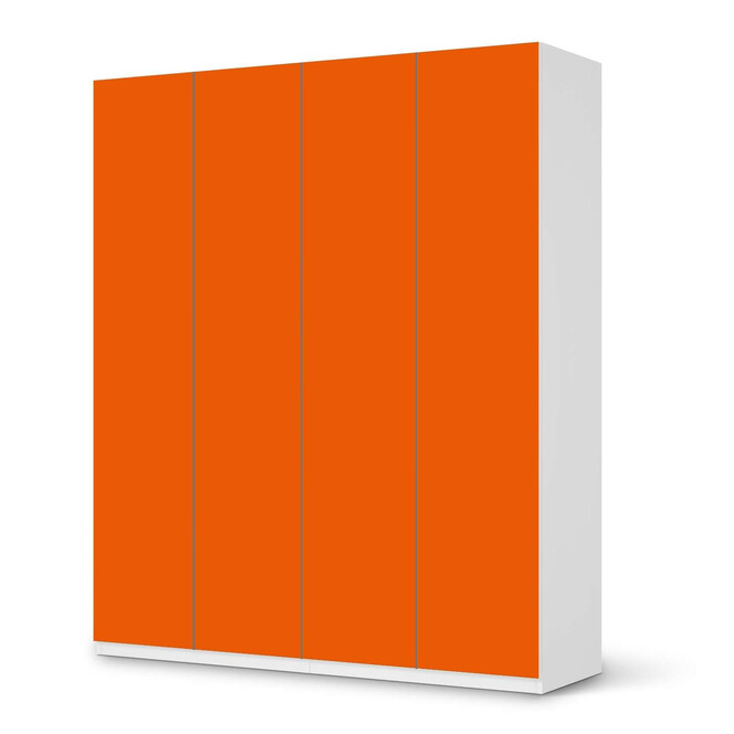 Möbelfolie IKEA Pax Schrank 236cm Höhe - 4 Türen - Orange Dark- Bild 1