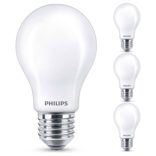 Philips LED Lampe ersetzt 100W, E27 Standardform A60. weiss, neutralweiss, 1521 Lumen, nicht dimmbar, 4er Pack Energieklasse A&&