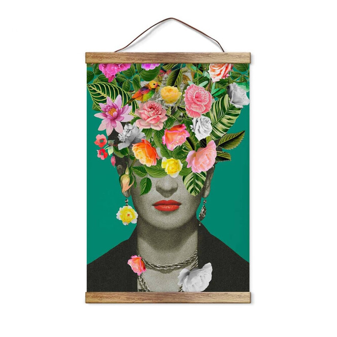 Stoffbild Frida Floral Studio - Portrait Frida