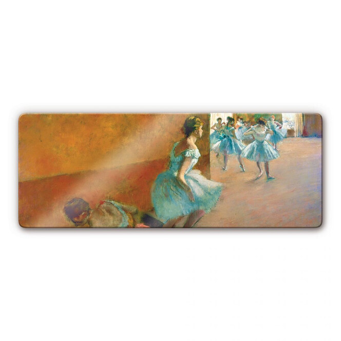 Glasbild Degas - Tänzerinnen auf einer Treppe