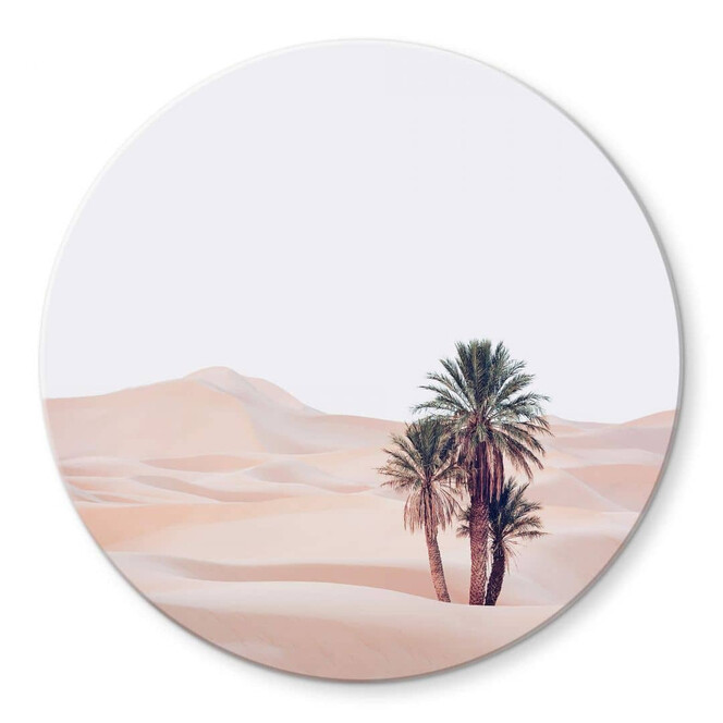 Glasbild Sisi & Seb - Traumhafte Wüste - Rund