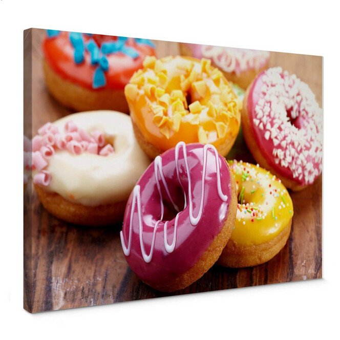 Leinwandbild Zuckersüsse Donuts
