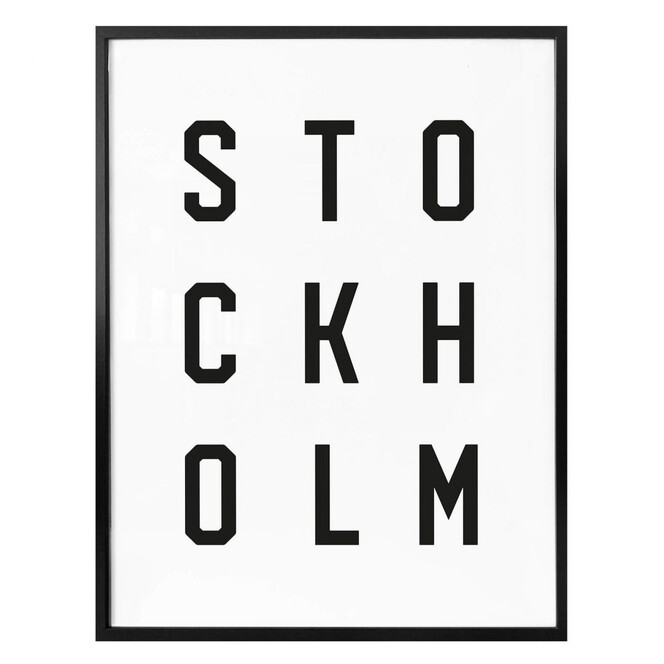 Poster - Typographie Stockholm