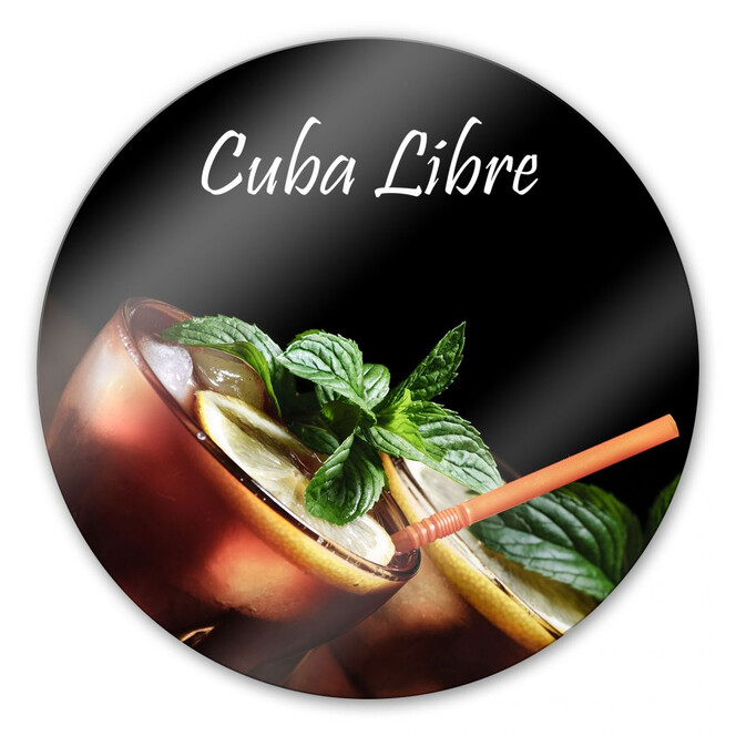 Glasbild Cuba Libre - rund