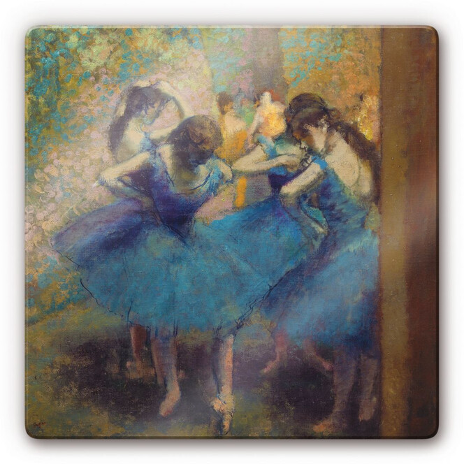Glasbild Degas - Die blauen Tänzerinnen