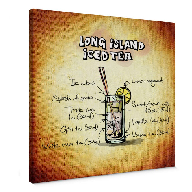Leinwandbild Long Island Iced Tea - Rezept