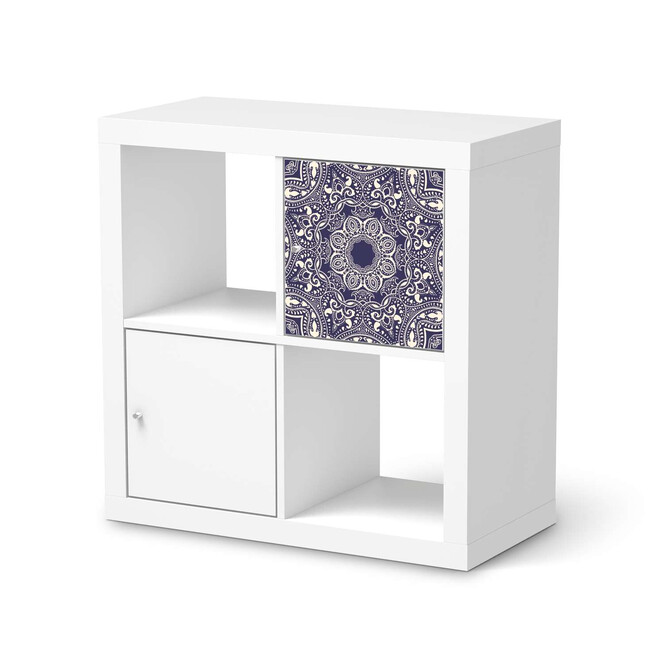 Möbelfolie IKEA Kallax Regal 1 Türe - Blue Mandala- Bild 1
