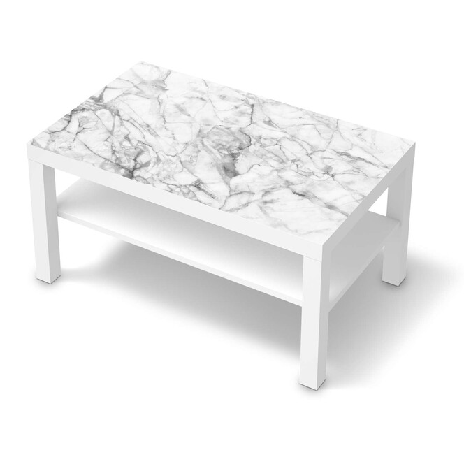 Möbelfolie IKEA Lack Tisch 90x55cm - Marmor weiss- Bild 1