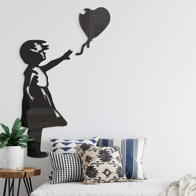 Acryldeko Banksy - Girl with the red ballon (2-teilig)