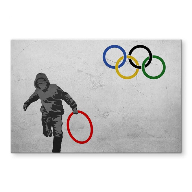 Glasbild Banksy - Olympics
