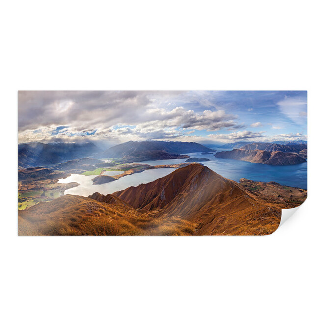Poster Yan - Aussicht vom Roys Peak - Panorama