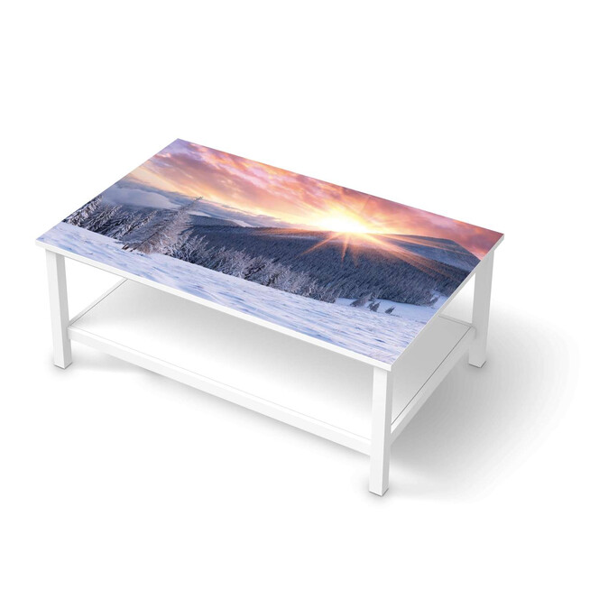 Möbelfolie IKEA Hemnes Tisch 118x75cm - Zauberhafte Winterlandschaft- Bild 1