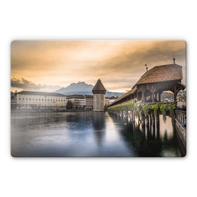 Glasbild Huber - Old Town Lucerne