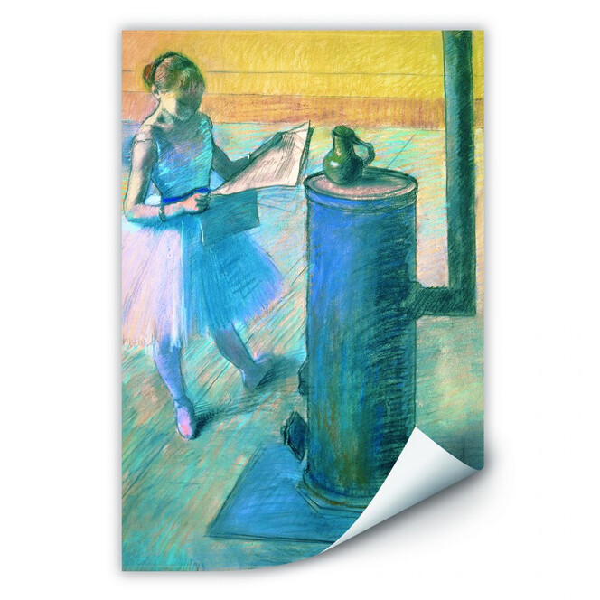 Wallprint Degas - Zeitunglesende Tänzerin