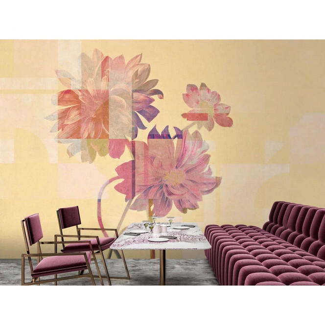 Livingwalls Fototapete Walls by Patel 3 Queen`S Garden 2 gelb, rosa, orange, lila - Bild 1