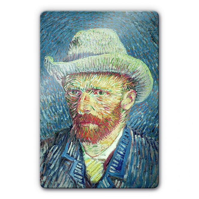Glasbild van Gogh - Selbstbildnis