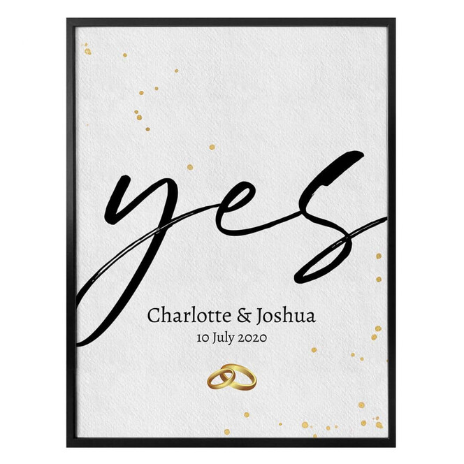 Personalisiertes Poster Wedding - Yes