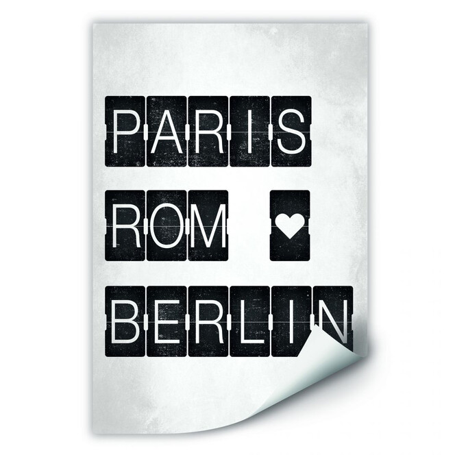 Wallprint Paris-Rom-Berlin