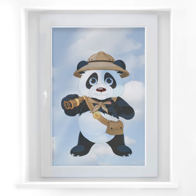 Fensterdekor Panda auf Safari
