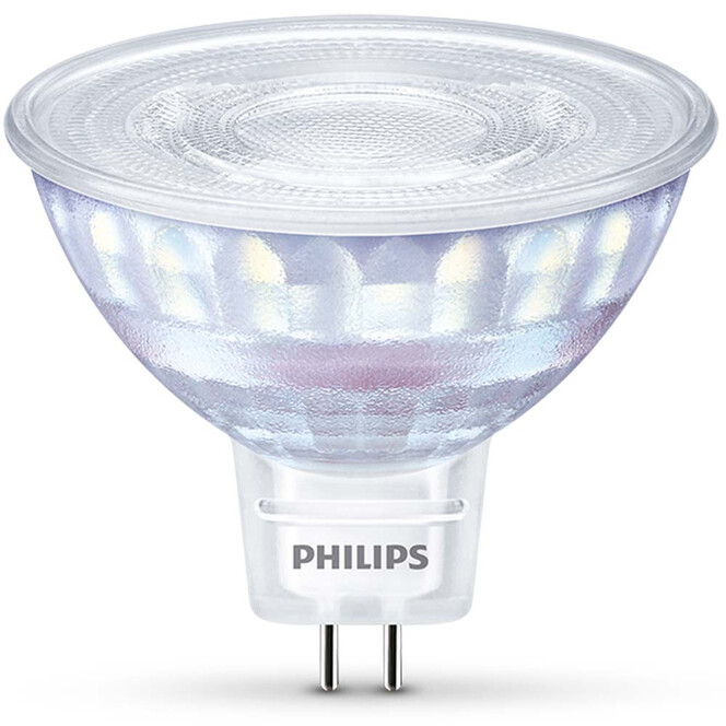 Philips LED WarmGlow Lampe ersetzt 50W, GU5.3 Reflktor MR16. warmweiss, 621 Lumen, dimmbar, 1er Pack Energieklasse A&