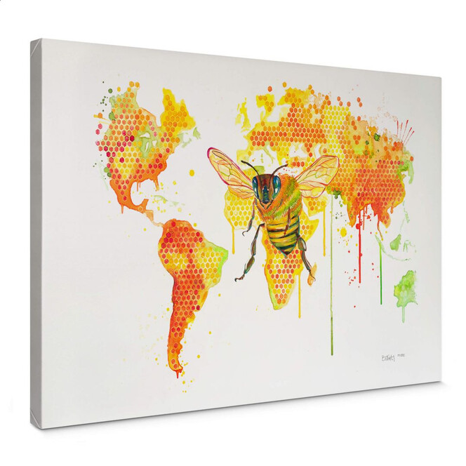 Leinwandbild Buttafly - Bees World