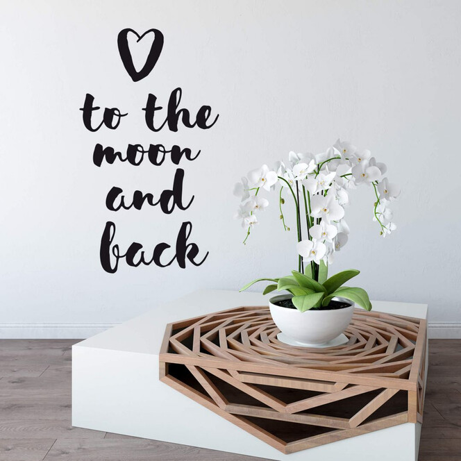 Wandtattoo - Love to the moon and back