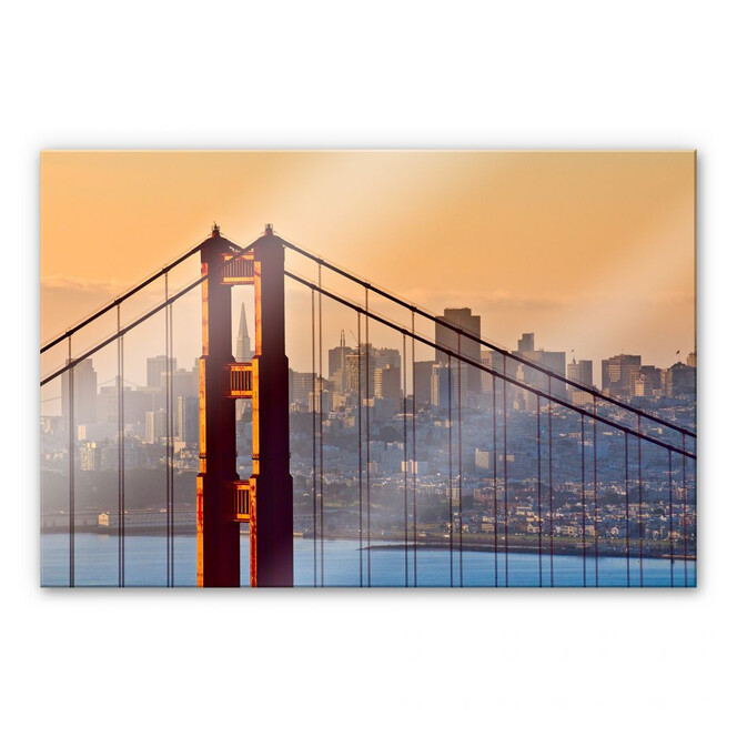Acrylglasbild Sundown over San Francisco
