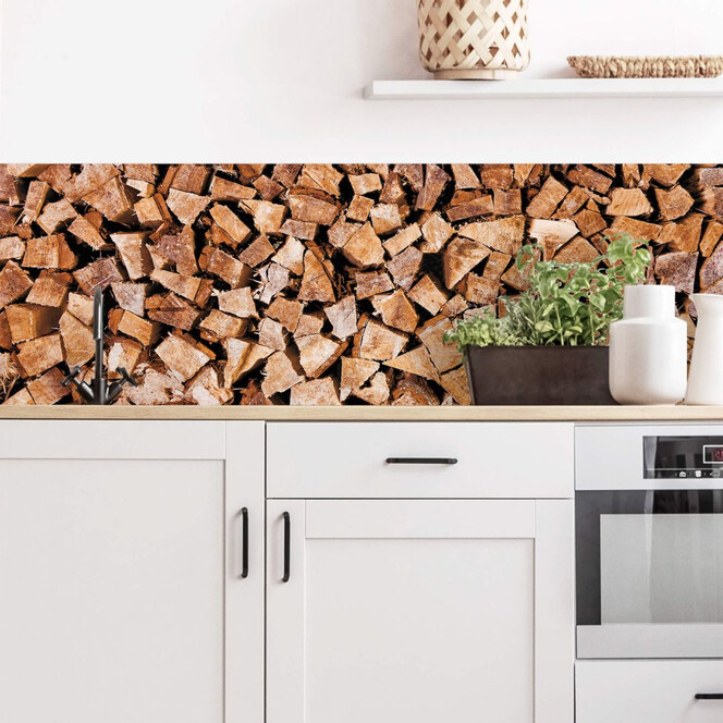 Küchenrückwand - Alu-Dibond - Holz