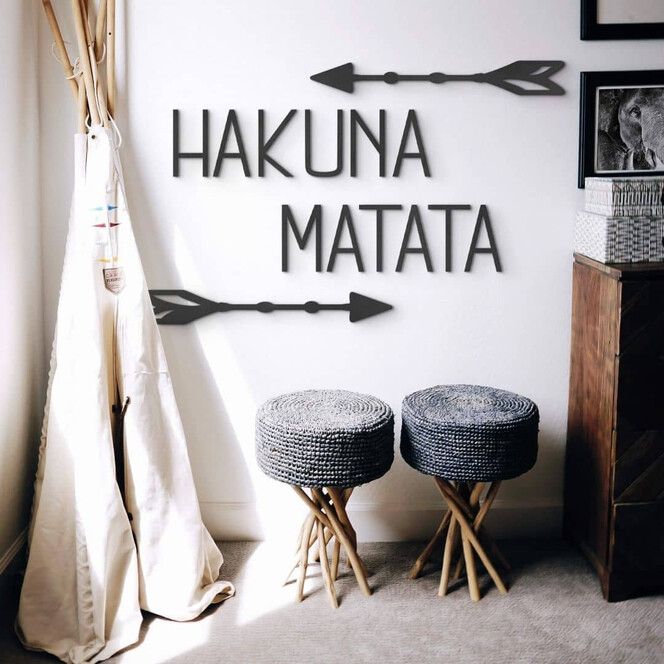 MDF - Holzdeko Hakuna Matata mit Pfeilen