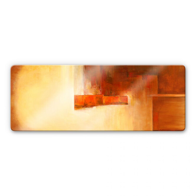Glasbild Schüssler - Orange-Brown Balance