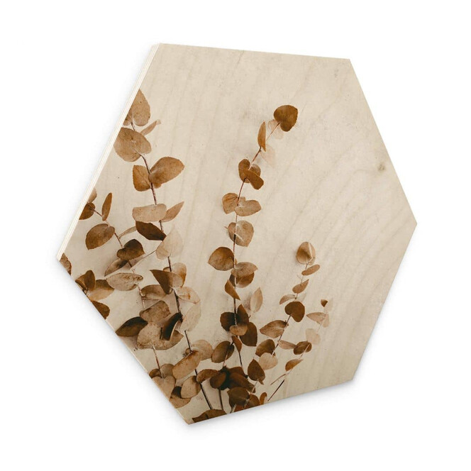 Hexagon - Holz Annie - Getrocknete Blätter