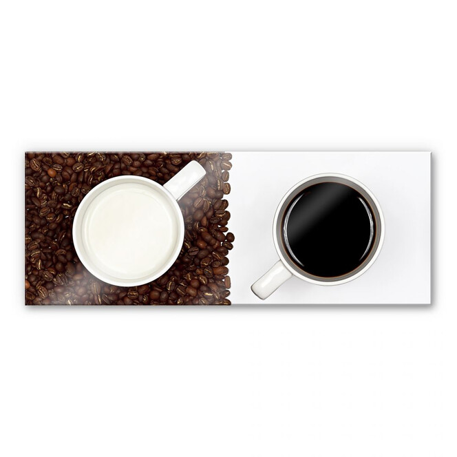 Acrylglasbild Lavsen - White Espresso - Panorama
