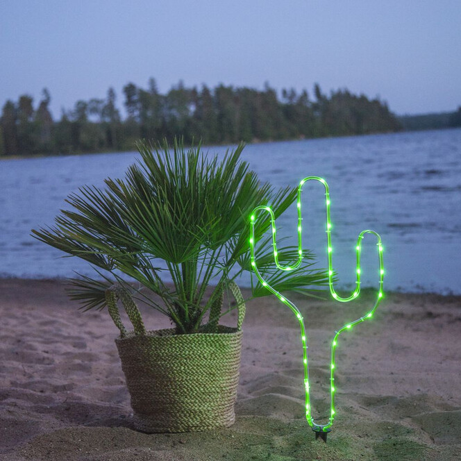 LED Deko Kaktus Tuby in Grün Batteriebetrieben