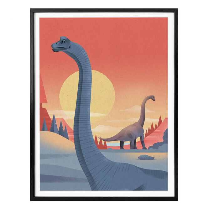Poster Braun - Brachiosaurus